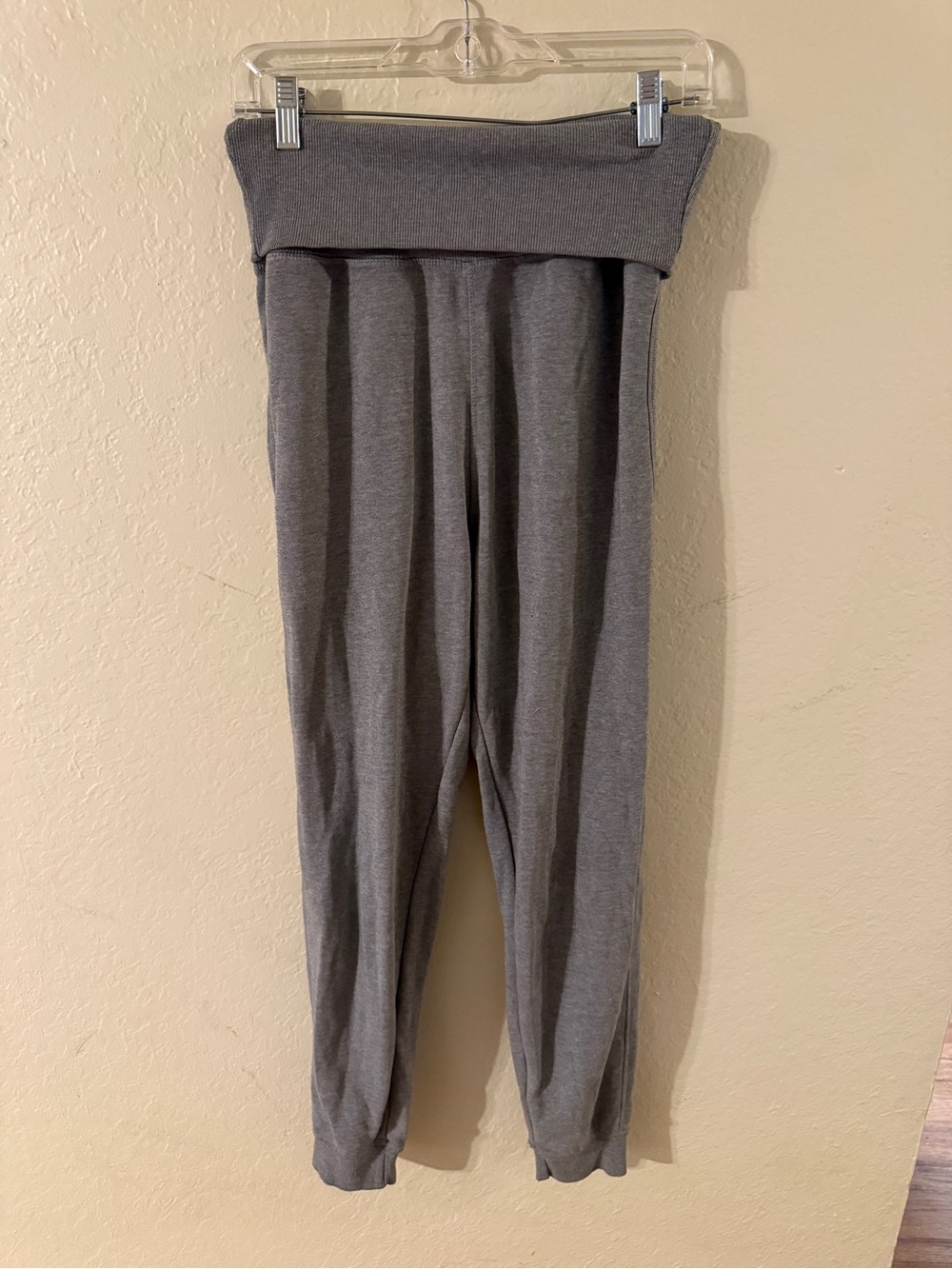 Mono B Gray Fold-Over Waist Joggers
